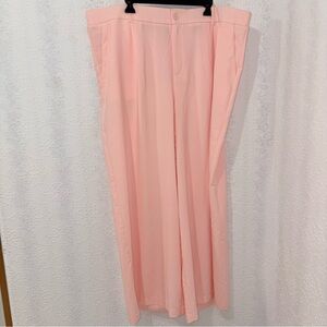 Studio By Torrid Wide Leg Pants Blush Pink High Rise Dress Pants Size 24 Plus